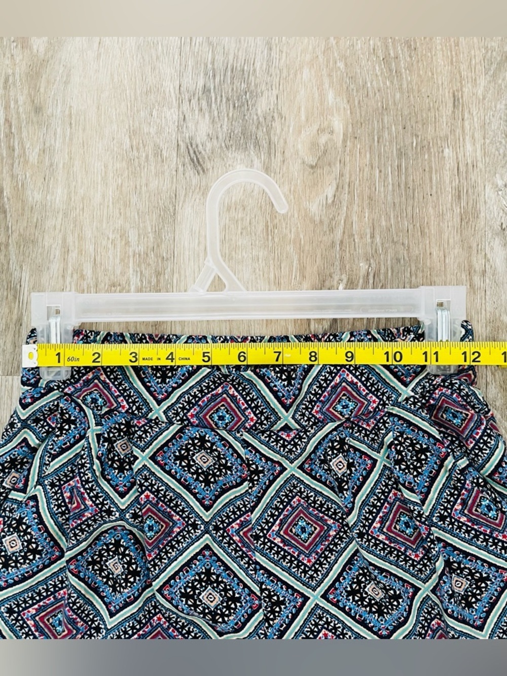 Forever 21 Multicolor Geometric Print Pants - Teal, Navy, Red - Picture 9 of 11